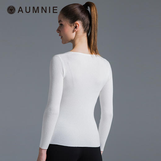 罗纹长袖针织打底衫 / Ribbed Henley Tee 商品图3