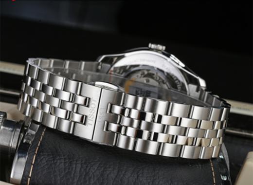Tissot 天梭宝环系列天文台认证款T108.408.11.037.00钢带80机芯机械男表 商品图5