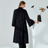 EITIE爱特爱冬季时尚气质喇叭袖收腰羊毛呢大衣中长款女6014710 商品缩略图3