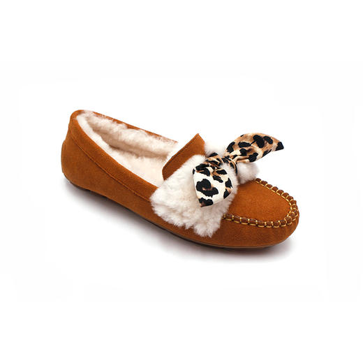 safiya索菲娅秋冬豹纹毛边豆豆鞋SF94111066 商品图1