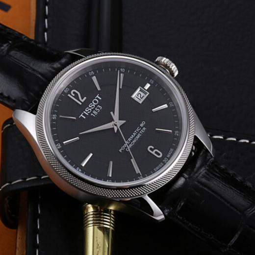 Tissot 天梭宝环系列天文台认证款皮带80机芯机械男表T108.408.16.057.00 商品图3