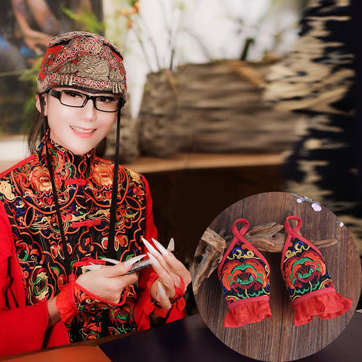 狭飞仙绣花半指套 商品图0