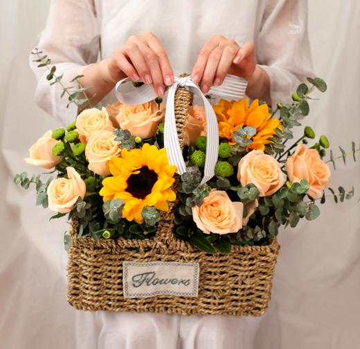 风和日丽----向日葵手提花篮五选一 商品图1
