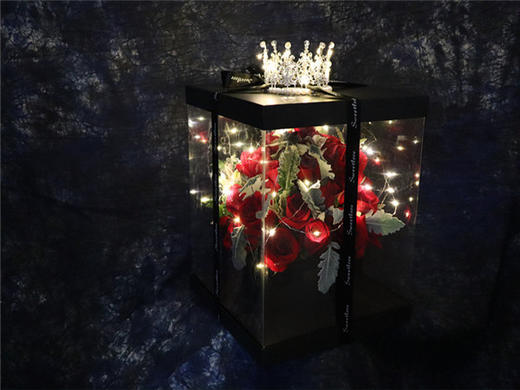 玫瑰正方体礼盒皇冠款三选一 商品图2