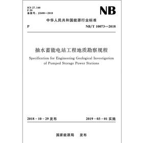 抽水蓄能电站工程地质勘察规程（NB/T 10073—2018）