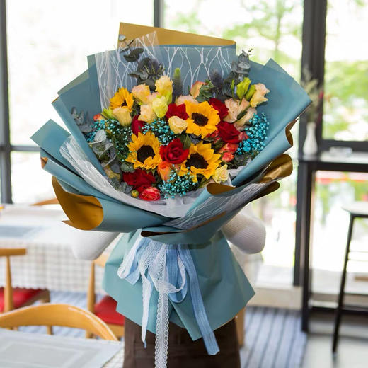 蒸蒸日上----向日葵韩式花束九选一 商品图8