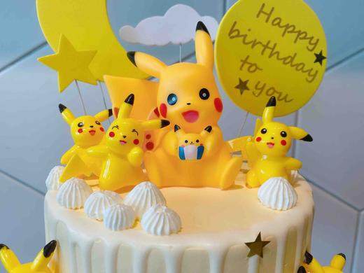 皮卡丘奶油水果蛋糕