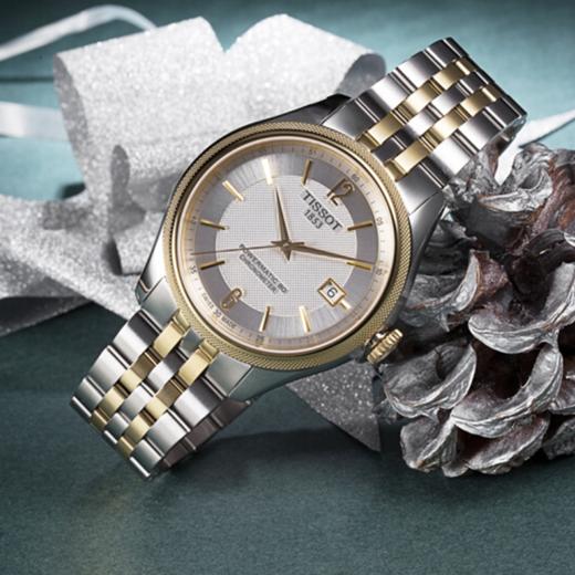 Tissot 天梭宝环系列天文台认证款钢带80机芯机械男表T108.408.22.037.00 商品图2