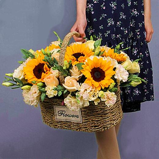 风和日丽----向日葵手提花篮五选一 商品图4