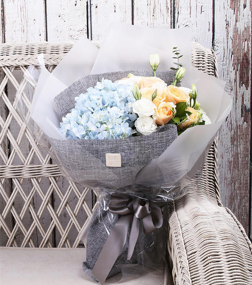 清雅绝尘----绣球韩式花束十选一 商品图6