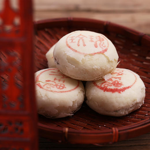 【一口玫瑰香】祥禾饽饽铺 传统酥点 玫瑰核桃白皮经典包装 12枚500g 商品图1