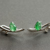 高冰种阳绿翡翠萌鼠耳夹18k白金钻石镶嵌 商品缩略图3