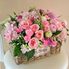 LUCKY----绣球玫瑰手提花篮六选一 商品缩略图1