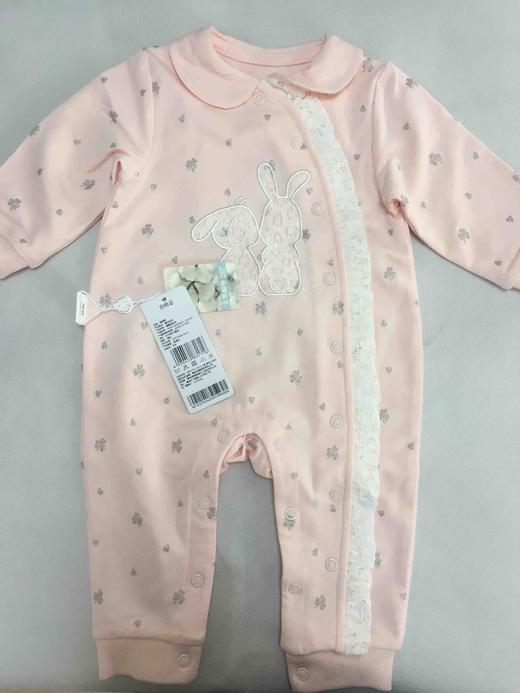 棉果果春秋季女童纯棉偏襟连体衣连身衣哈衣M122720420072 商品图2