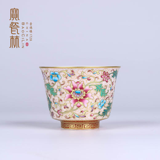 宝瓷林珐琅彩描金花卉直口杯 商品图4