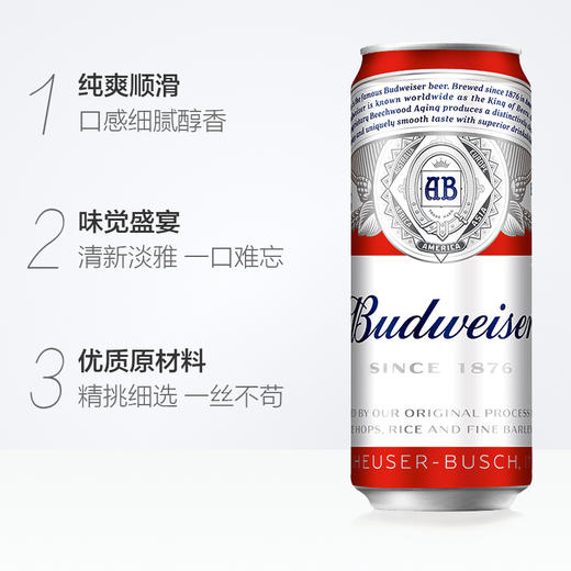 【整箱】百威啤酒500ml*18罐 商品图7