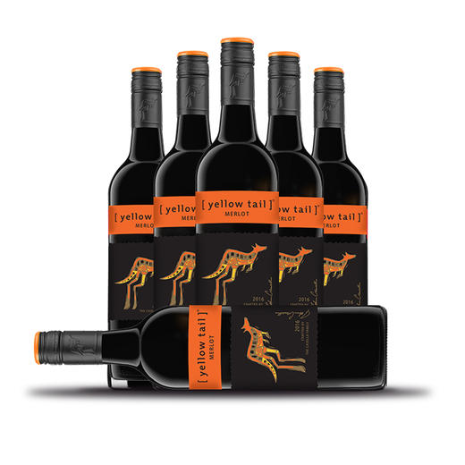【整箱6瓶】黄尾袋鼠梅洛红葡萄酒750ml*6瓶 商品图0
