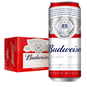 【整箱】百威啤酒500ml*18罐