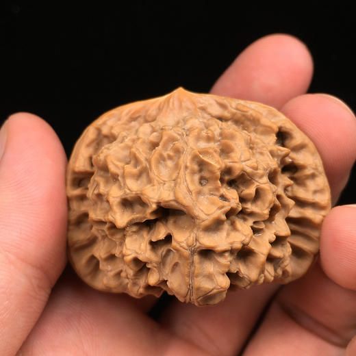 精品文玩核桃麒麟纹闷尖官帽48尺寸a35