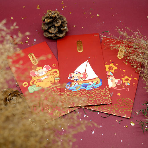 博物小馆 原创 | 鼠年大吉系列 新年红包利是封 新春静电贴窗花 商品图1