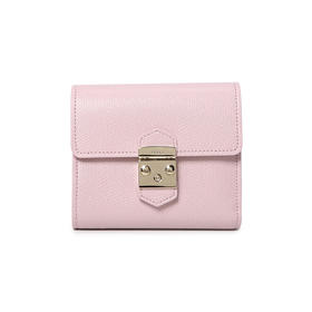 【二】FURLA 芙拉 女包 简约折叠锁扣开合短款钱包 粉色 963402和963405