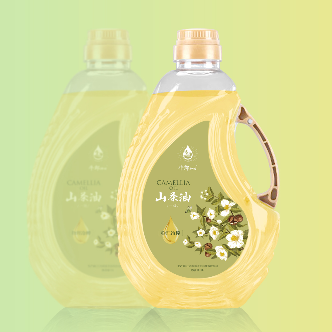 【牛郎神田】头道物理冷榨山茶油（5L装）