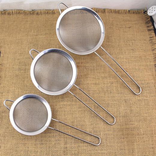硅胶长柄手持面粉筛 筛网 粉筛直径：8/10/12/14/16/18cm （颜色随机，不指定）） 商品图3