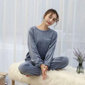 【瑜伽生活家】700克加厚秋冬加绒珊瑚绒内衣休闲家居服仙女暖暖裤套装