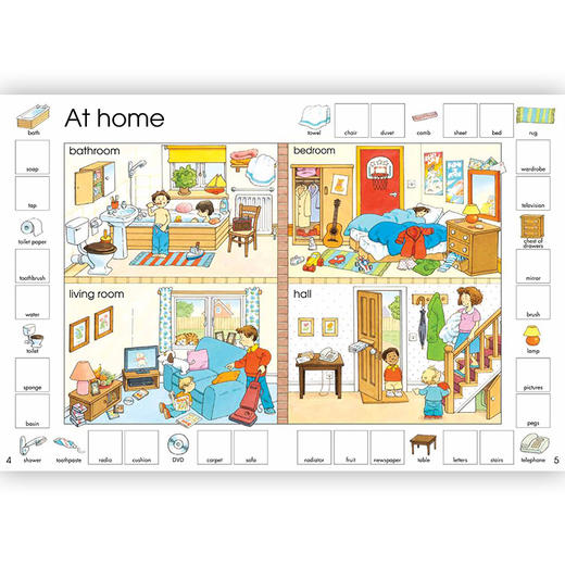 基础英语1000词贴纸书 儿童英语单词书3-6岁  浪花朵朵 后浪出版 商品图2