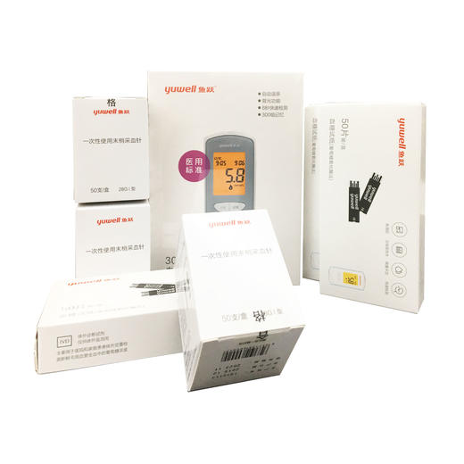 鱼跃血糖仪仪器150试纸150支针头