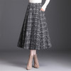 HT  9152毛呢中长款高腰冬季格纹大摆裙 商品缩略图1