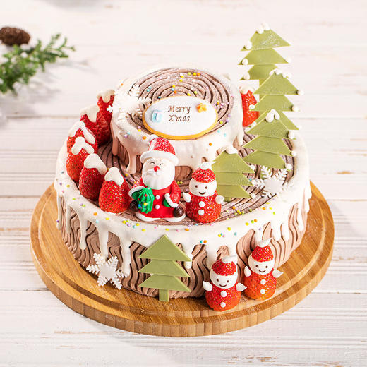 圣诞树桩生日蛋糕成都