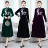 AHM-ddfs1123新款丝绒复古中国风刺绣礼服裙TZF 商品缩略图0