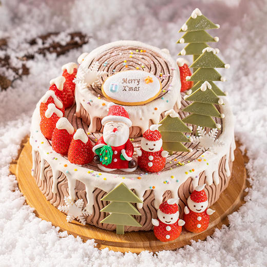 圣诞树桩生日蛋糕成都