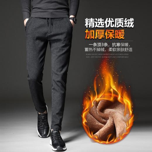 YZ-LC-5616秋冬加绒外穿加厚加棉弹力直筒保暖棉裤 商品图1