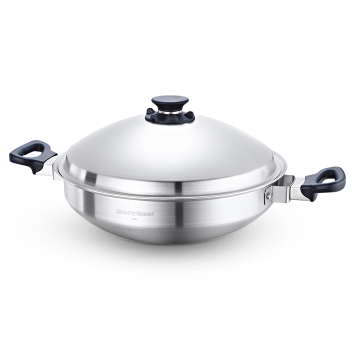安利皇后中式不锈钢炒锅/低温免水保留营养NSF国际认证五层结构大空间/优异材质/人体工学设计/节能省钱
