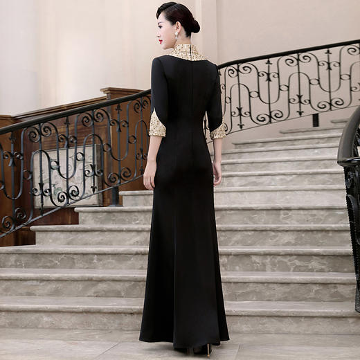 DLQ-A1790冬季长款优雅年轻款改良旗袍 商品图1