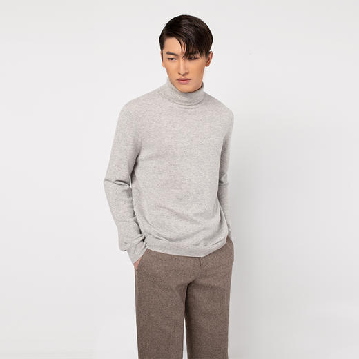 2020经典款男士纯山羊绒高领套头衫 商品图1