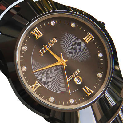 爵帅 专柜正品原装时尚手表男士 新款休闲潮男款表黑色钨钢表 商品图1