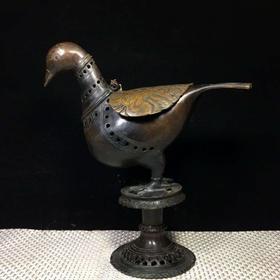 纯铜鸽子熏炉
