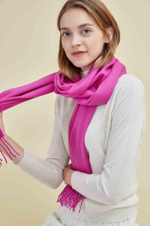 水波纹羊绒大披肩 SJF18P701N 商品图8