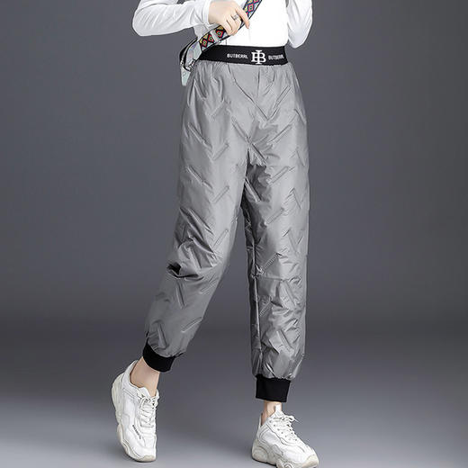 YQ-冬季外穿高腰休闲运动英伦风保暖时尚加厚宽松大码棉裤 商品图2