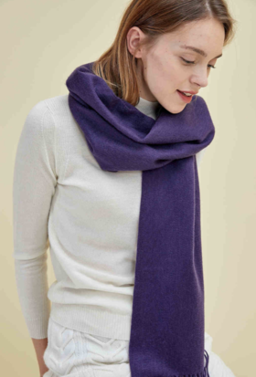 水波纹羊绒大披肩 SJF18P701N