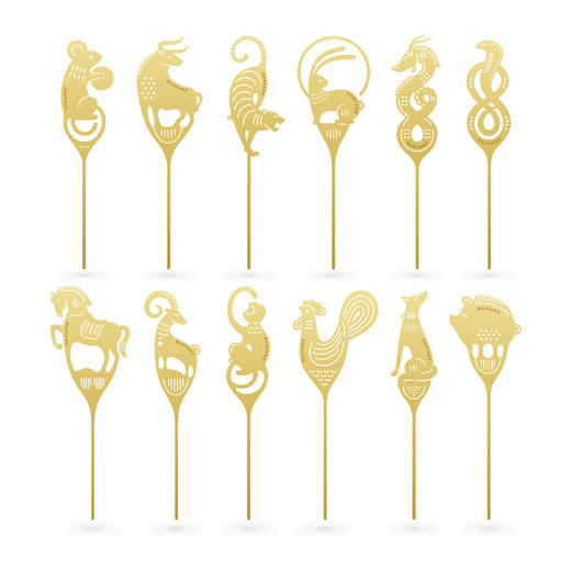 深圳手信半方十二生肖-金属书签套装 商品图0