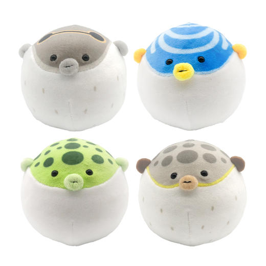 博物文创 捏捏河豚毛绒玩具慢回弹减压球解压球毛绒公仔摆件 商品图5