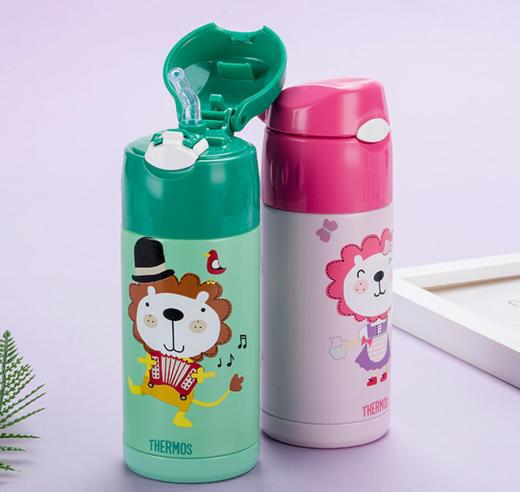 膳魔师儿童保温杯 保温吸管杯不锈钢儿童水杯幼儿园宝宝水杯学生保温杯 商品图0