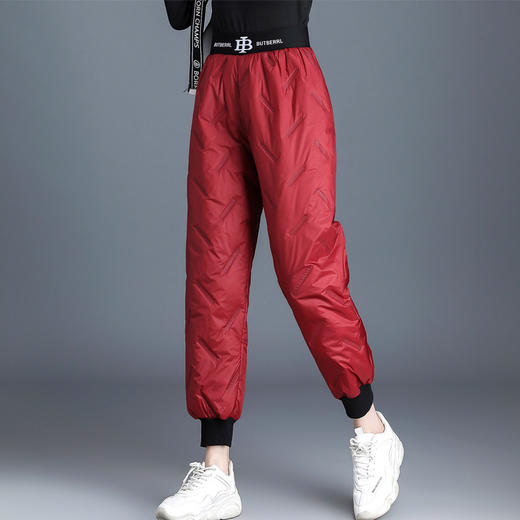 YQ-冬季外穿高腰休闲运动英伦风保暖时尚加厚宽松大码棉裤 商品图3