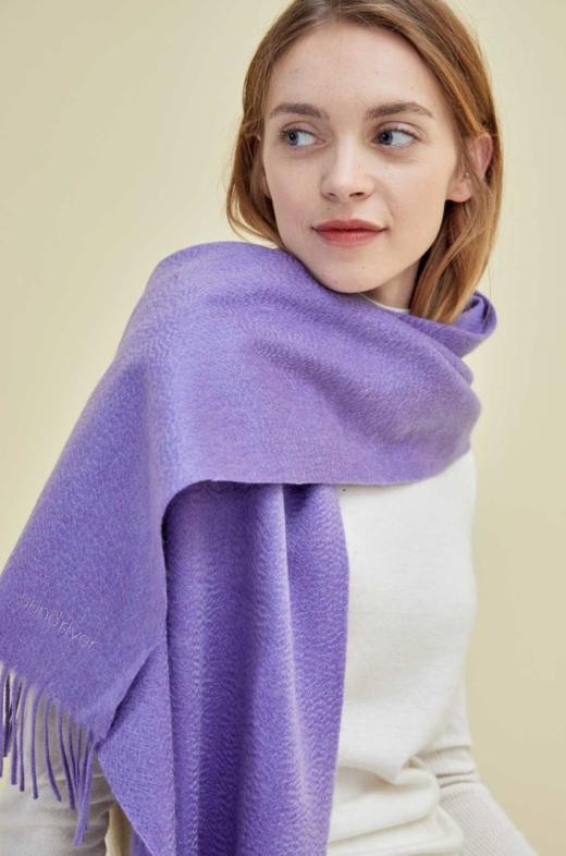 水波纹羊绒大披肩 SJF18P701N 商品图7