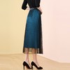 （VIP福利 性价比超高！售完下架！ 不退不换）百褶网纱松紧腰复古孔雀绿半身裙 商品缩略图2