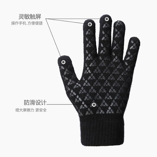 iwarm 户外触屏加绒加厚防滑保暖手套 开车/骑车/玩手机通用 商品图2